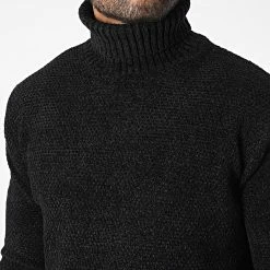 Meilleur prix 🔥 Pull Col Roulé CR-089 Noir de Uniplay ✨ -Uniplay Soldes ikao 345244 CR 089 BLACK 20221028T160020 02