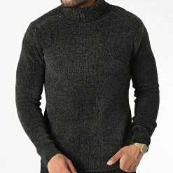 Bon marché ✔️ Pull Col Roulé CR-089 Vert Kaki de Uniplay ✨