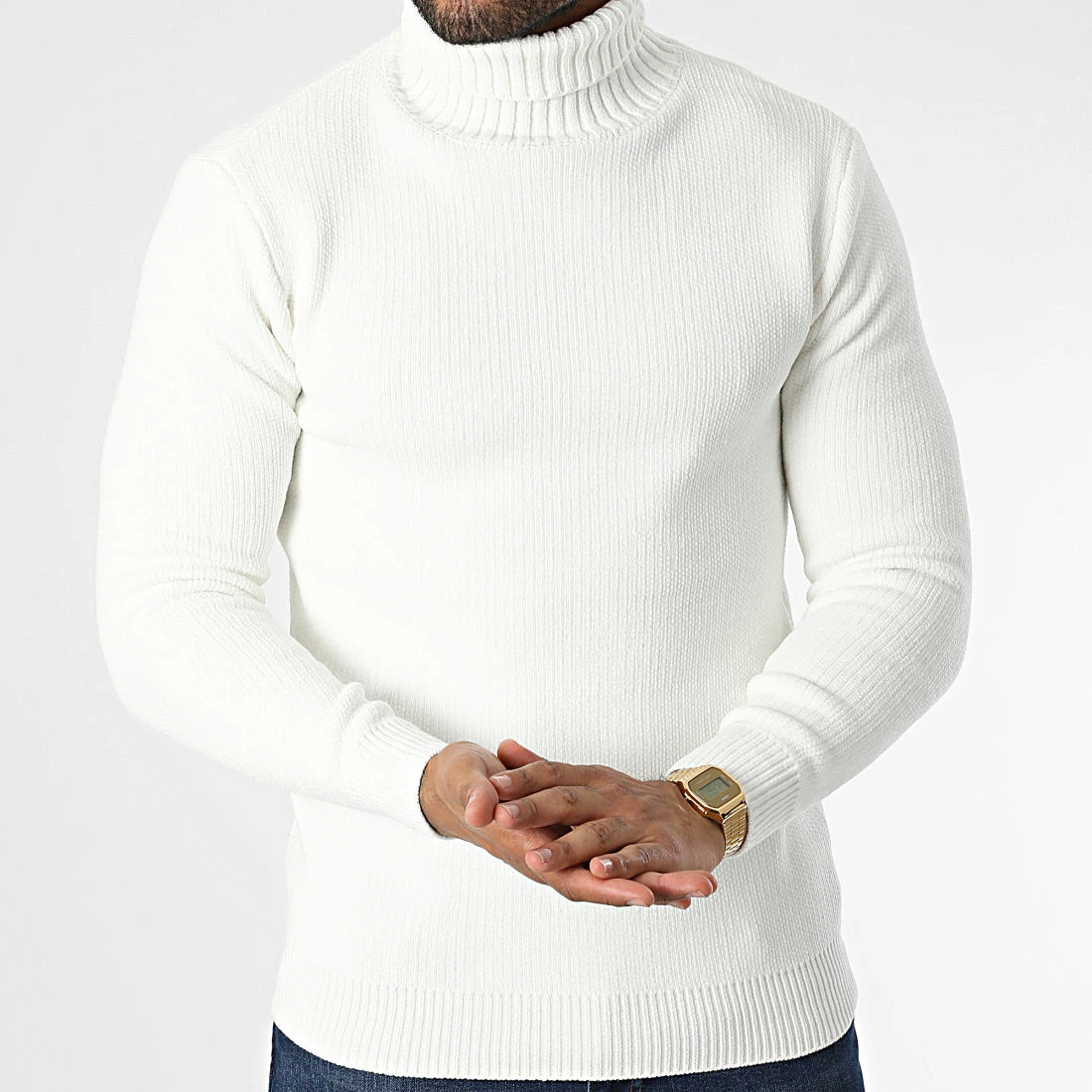 Offres 🔔 Pull Col Roulé CR-089 Blanc de Uniplay ✨ 3 Offres 🔔 Pull Col Roulé CR-089 Blanc de Uniplay ✨