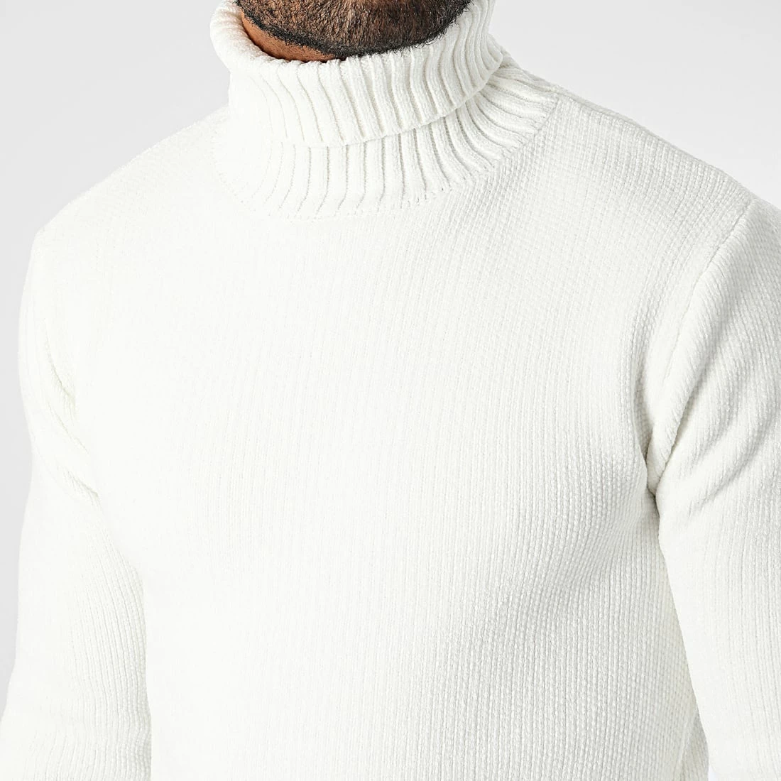 Offres 🔔 Pull Col Roulé CR-089 Blanc de Uniplay ✨ 4 Offres 🔔 Pull Col Roulé CR-089 Blanc de Uniplay ✨ – Image 2