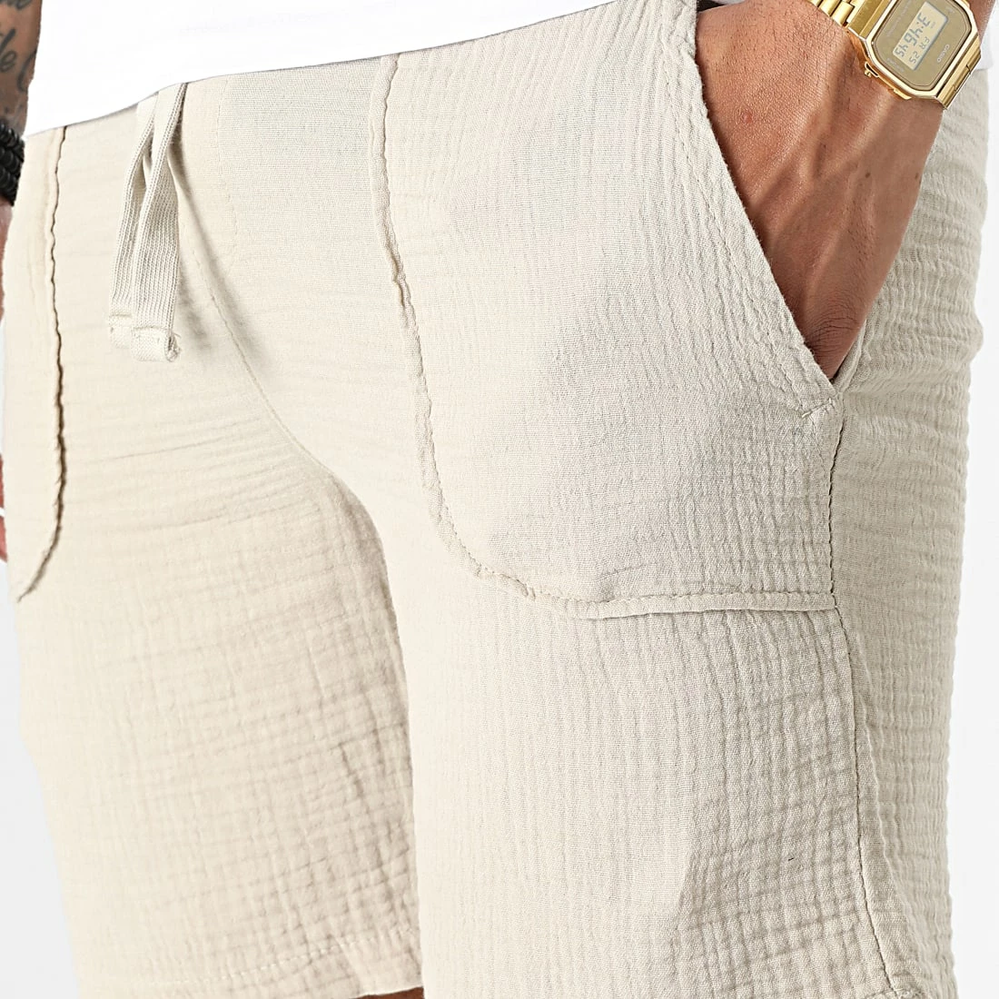 De gros 🥰 Short Jogging P70 Beige de Uniplay ⭐ 4 De gros 🥰 Short Jogging P70 Beige de Uniplay ⭐ – Image 2