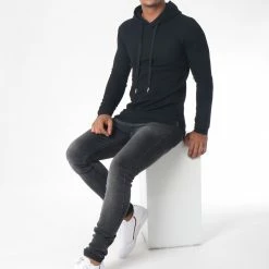 Le moins cher 🤩 Sweat Capuche Oversize 517602 Noir de Uniplay 🌟 -Uniplay Soldes uniplay 151312 517602 BLACK 20180820T141748 02