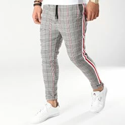 Acheter 🔔 Pantalon Carreaux T3297 Noir Blanc Rouge de Uniplay 🌟