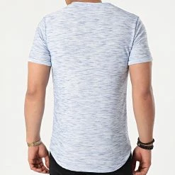 Coupon 👏 Tee 👕 Shirt Oversize T756 Bleu Clair Chiné de Uniplay 🔔 -Uniplay Soldes uniplay 254292 UP T756 BLUE 20210302T091053 04