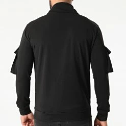 Coupon ⌛ Sweat Col Zippé T757 Noir de Uniplay 😍 -Uniplay Soldes uniplay 254684 UP T757 BLACK 20210302T163051 04