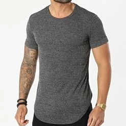 Offres ✨ Tee 👚 Shirt Oversize UY615 Noir Chiné de Uniplay 🥰