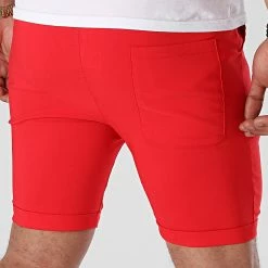 Remise ⌛ Short Jogging T3617 Rouge de Uniplay 🔥 -Uniplay Soldes uniplay 263764 UP T3617 RED 20210430T115808 04