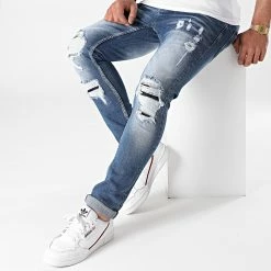 Bon marché 🔔 Jean Skinny 486 Bleu Denim de Uniplay 🧨 -Uniplay Soldes uniplay 266560 486 BLUE 20210521T114502 03