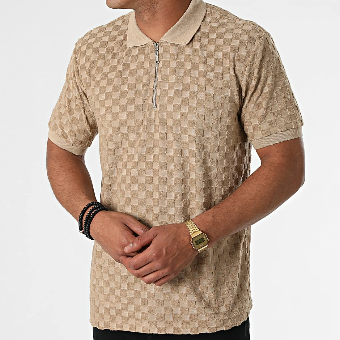 Tout neuf ❤️ Polo Manches Courtes PL-01 Beige de Uniplay 😀 4 Tout neuf ❤️ Polo Manches Courtes PL-01 Beige de Uniplay 😀 – Image 3