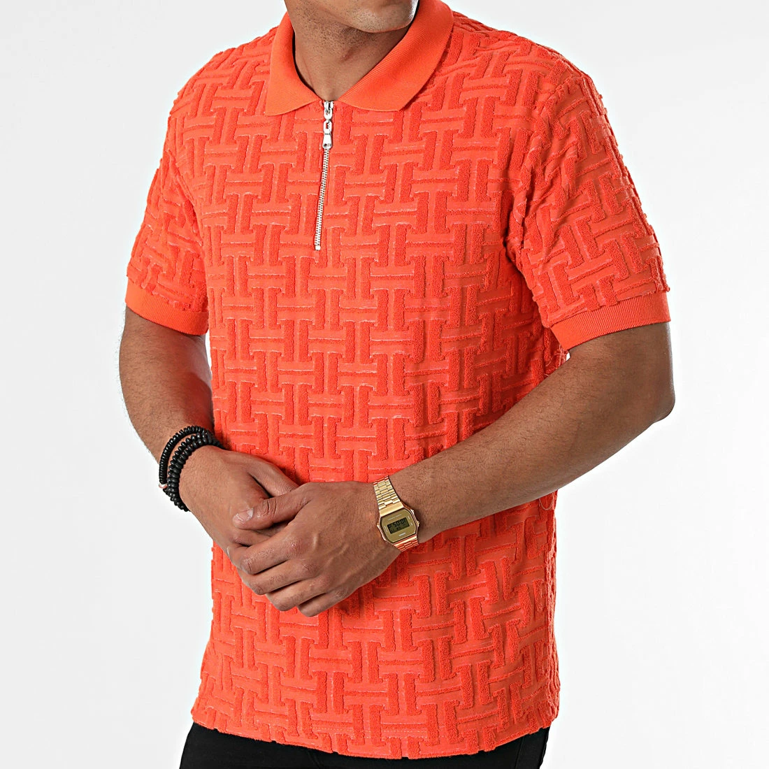 Meilleure affaire ✨ Polo Manches Courtes PL-10 Orange de Uniplay 💯 5 Meilleure affaire ✨ Polo Manches Courtes PL-10 Orange de Uniplay 💯 – Image 3