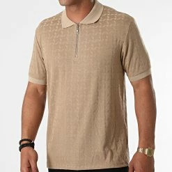 Grosses soldes 🥰 Polo Manches Courtes PL-09 Beige Foncé de Uniplay 🎉