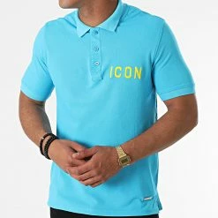 Promo 🎉 Polo Manches Courtes TS-10 Bleu Clair de Uniplay 🧨 -Uniplay Soldes uniplay 269789 TS 10 BLUE YELLOW 20210610T162620 03