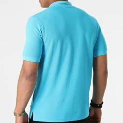 Promo 🎉 Polo Manches Courtes TS-10 Bleu Clair de Uniplay 🧨 -Uniplay Soldes uniplay 269789 TS 10 BLUE YELLOW 20210610T162622 04