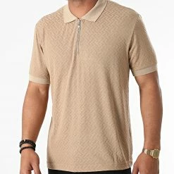 Budget ✔️ Polo Manches Courtes PL-02 Beige de Uniplay ✔️