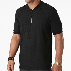 Le moins cher 👏 Polo Manches Courtes PL-02 Noir de Uniplay 🧨