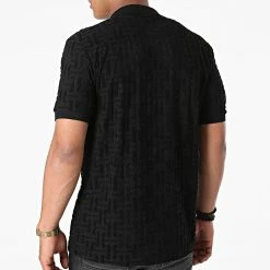 Bon marché ⭐ Polo Manches Courtes PL-10 Noir de Uniplay 💯 -Uniplay Soldes uniplay 269834 PL 10 BLACK 20210610T093318 04