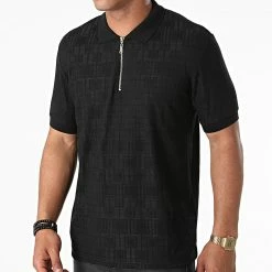 Offres 🔔 Polo Manches Courtes PL-12 Noir de Uniplay 😍