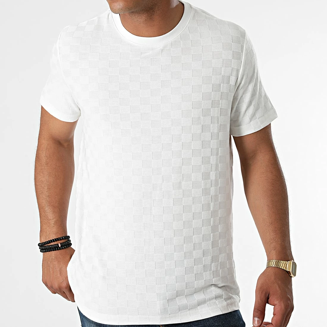 De gros 🛒 Tee 👚 Shirt TSJ-13 Blanc de Uniplay 🔥 5 De gros 🛒 Tee 👚 Shirt TSJ-13 Blanc de Uniplay 🔥 – Image 3