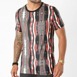 Nouveau 😍 Tee 👕 Shirt UY653 Noir Beige Rouge de Uniplay 🔥