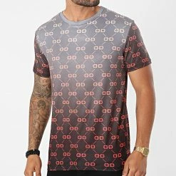 Vente flash ⌛ Tee 👚 Shirt Dégradé UY659 Gris Anthracite Noir de Uniplay ✔️