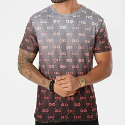 Vente flash ⌛ Tee 👚 Shirt Dégradé UY659 Gris Anthracite Noir de Uniplay ✔️ -Uniplay Soldes uniplay 273880 UY659 BLACK 20210716T143410 03