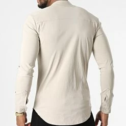 Budget ⭐ Chemise Manches Longues UP-C070 Gris de Uniplay 🌟 -Uniplay Soldes uniplay 279778 UP C070 BEIGE 20210820T160717 04