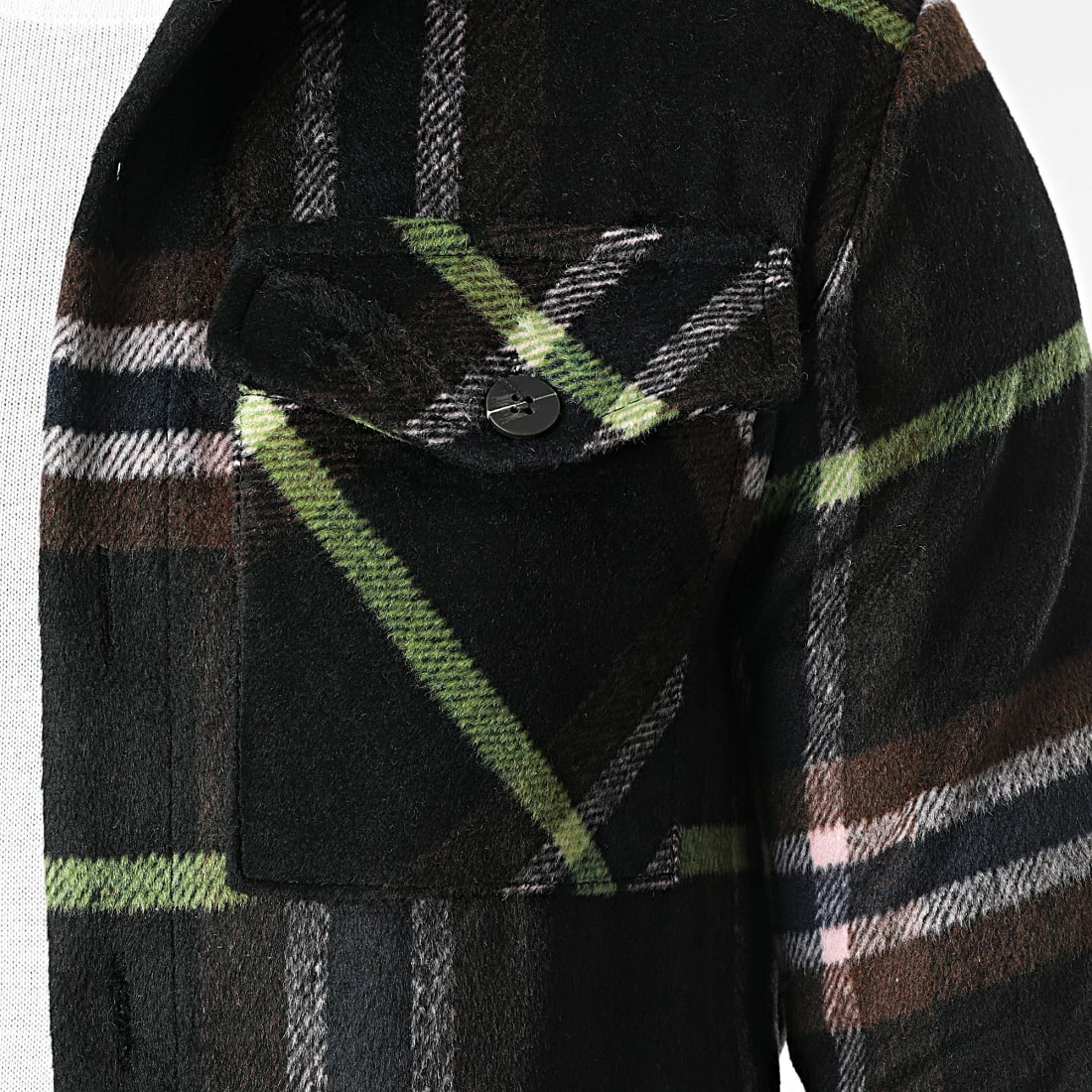 Grosses soldes ✔️ Surchemise A Carreaux UY700 Noir Marron Rose de Uniplay ❤️ 4 Grosses soldes ✔️ Surchemise A Carreaux UY700 Noir Marron Rose de Uniplay ❤️ – Image 2