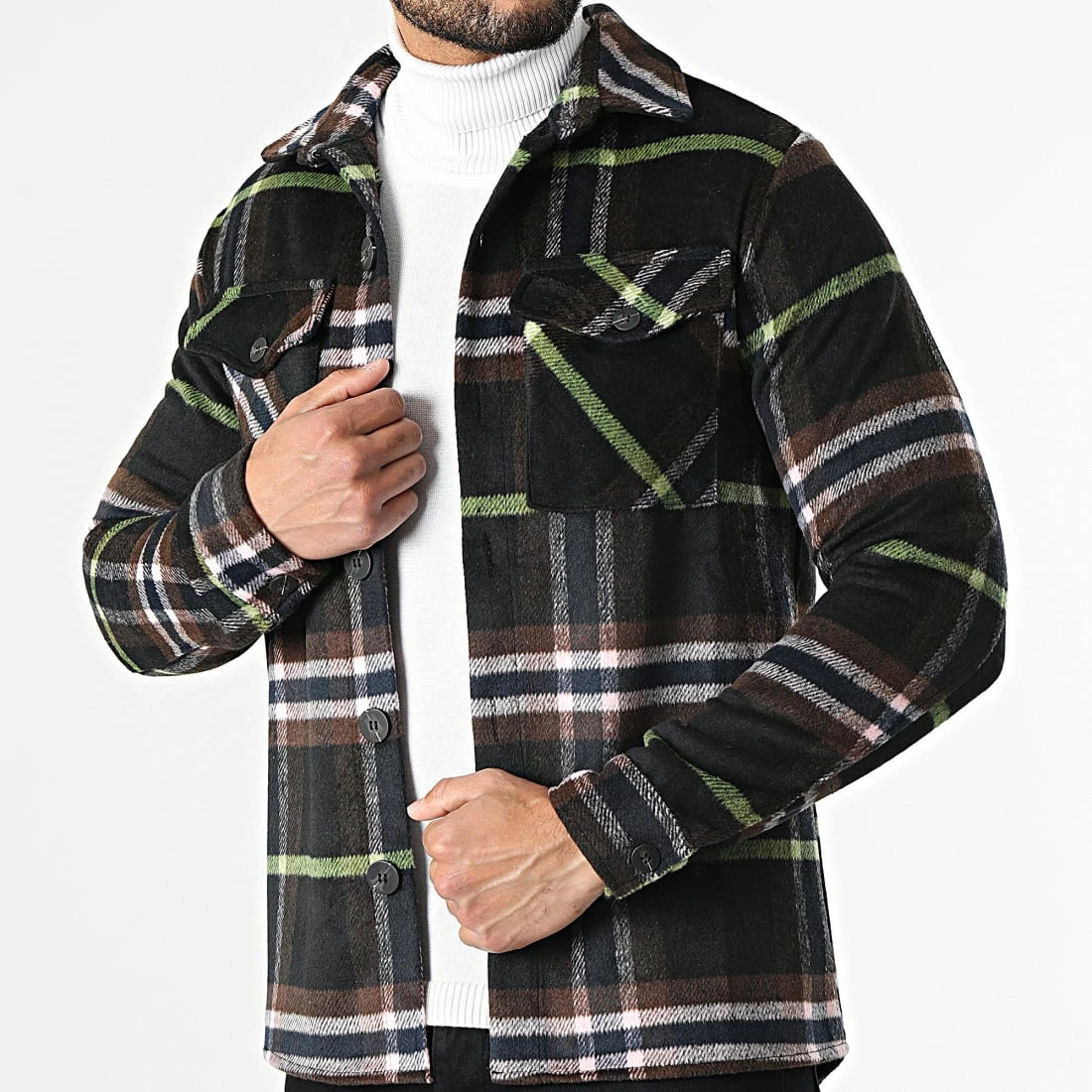 Grosses soldes ✔️ Surchemise A Carreaux UY700 Noir Marron Rose de Uniplay ❤️ 3 Grosses soldes ✔️ Surchemise A Carreaux UY700 Noir Marron Rose de Uniplay ❤️