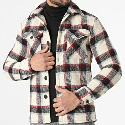 Vente flash 💯 Surchemise A Carreaux UY695 Beige Noir Rouge de Uniplay 🛒