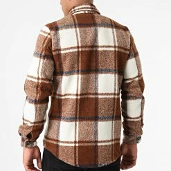 De gros 😉 Surchemise A Carreaux SH-32 Ecru Camel de Uniplay ✔️ -Uniplay Soldes uniplay 279920 SH 32 CAMEL 20210820T152129 04