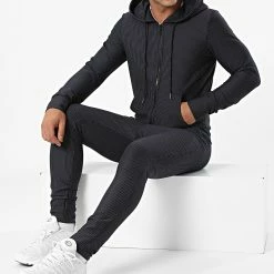 Vente flash 🧨 Ensemble De Survetement ES-57 Bleu Marine de Uniplay 💯