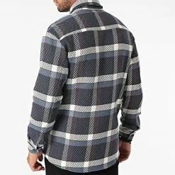 Acheter 🎉 Chemise Manches Longues A Carreaux UP-C076 Bleu Marine de Uniplay 😀 -Uniplay Soldes uniplay 281682 UP C076 20210831T160705 04