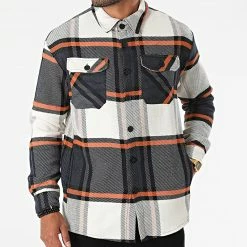 Top 10 👏 Chemise Manches Longues A Carreaux UP-C071 Beige Bleu Marine de Uniplay 💯 -Uniplay Soldes uniplay 281687 UP C071 BLUE 20210831T160823 03