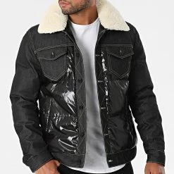 Grosses soldes ✔️ Veste Col Mouton UP-T9908 Noir de Uniplay ⭐ -Uniplay Soldes uniplay 281694 UP T9908 BLACK 20210901T163728 03