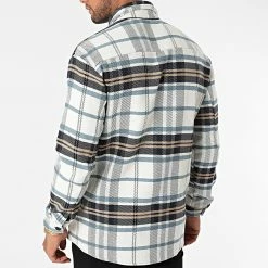 Sortie ✔️ Chemise Manches Longues A Carreaux UP-C072 Beige Bleu Marine de Uniplay 👍 -Uniplay Soldes uniplay 281702 UP C072 BLUE 20210831T161115 04