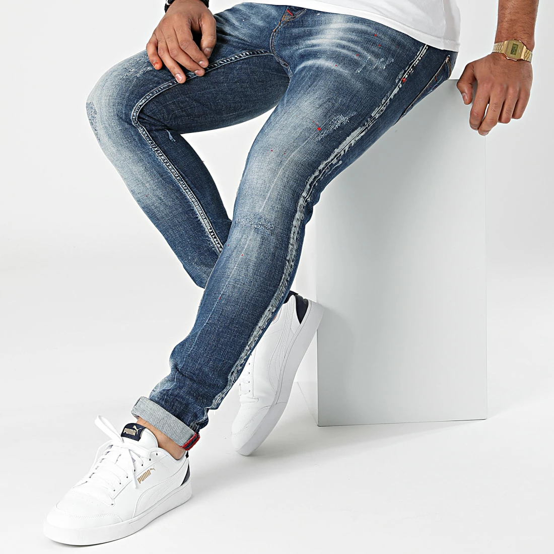 Grosses soldes 🧨 Jean Skinny 589 Bleu Denim de Uniplay ⭐ 5 Grosses soldes 🧨 Jean Skinny 589 Bleu Denim de Uniplay ⭐ – Image 3