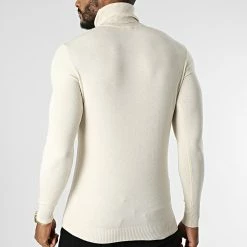 Le moins cher ❤️ Pull Col Roulé CR-08 Beige de Uniplay 🧨 -Uniplay Soldes uniplay 283813 CR 08 BEIGE 20210914T162714 04