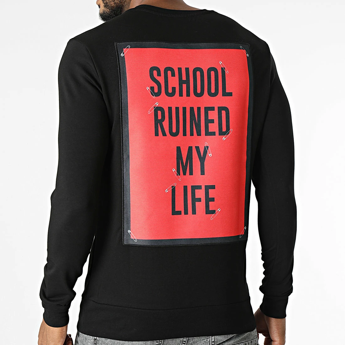 Coupon 😀 Sweat Crewneck CF-03 Noir de Uniplay 🥰 6 Coupon 😀 Sweat Crewneck CF-03 Noir de Uniplay 🥰 – Image 4