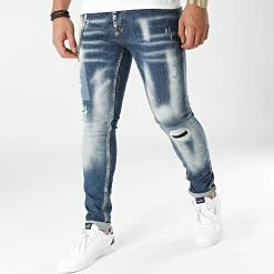 Bon marché 🧨 Jean Skinny 588 Bleu Denim de Uniplay 😀