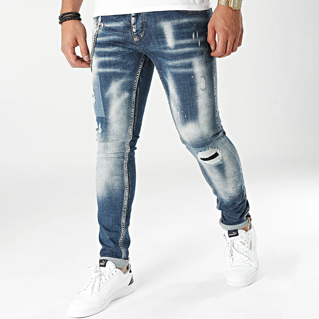 Bon marché 🧨 Jean Skinny 588 Bleu Denim de Uniplay 😀 3 Bon marché 🧨 Jean Skinny 588 Bleu Denim de Uniplay 😀