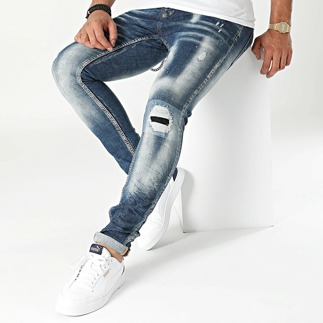 Bon marché 🧨 Jean Skinny 588 Bleu Denim de Uniplay 😀 5 Bon marché 🧨 Jean Skinny 588 Bleu Denim de Uniplay 😀 – Image 3