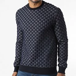 Vente flash 🔥 Sweat Crewneck UY708 Bleu Marine de Uniplay 😍