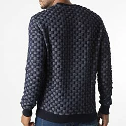 Vente flash 🔥 Sweat Crewneck UY708 Bleu Marine de Uniplay 😍 -Uniplay Soldes uniplay 285923 UY708 BLUE 20210930T153029 04