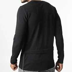 Grosses soldes 🔥 Tee 👕 Shirt Manches Longues Oversize UP-T827 Noir de Uniplay 🛒 -Uniplay Soldes uniplay 285935 UP T827 BLACK 20210930T161050 04