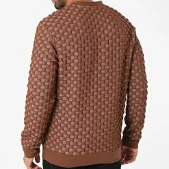 Nouveau 🌟 Sweat Crewneck UY708 Marron de Uniplay 🛒 -Uniplay Soldes uniplay 285947 UY708 BROWN 20210930T120441 04