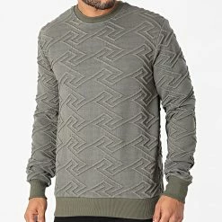 Budget 😀 Sweat Crewneck UY706 Vert Kaki de Uniplay 🎁