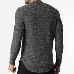 Vente flash ✨ Sweat Crewneck Oversize UY718 Noir Chiné de Uniplay ✔️ -Uniplay Soldes uniplay 285975 UY718 BLACK 20210930T155519 04