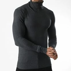 Budget 🎉 Pull Col Roulé CR-08 Gris Anthracite de Uniplay 🔥 -Uniplay Soldes uniplay 285990 CR 08 DARK GREY 20210930T155341 03