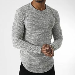 Coupon ✨ Sweat Crewneck Oversize UY718 Gris Clair Chiné de Uniplay 😍 -Uniplay Soldes uniplay 286009 UY718 GREY 20210930T155848 03