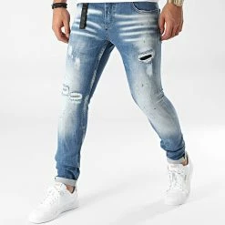 Meilleur prix 😍 Jean Skinny 586 Bleu Denim de Uniplay 🌟